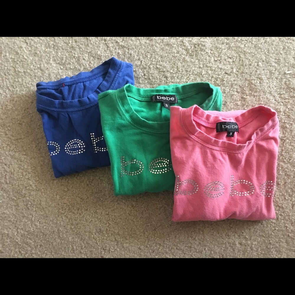 Three Bebe T-shirts